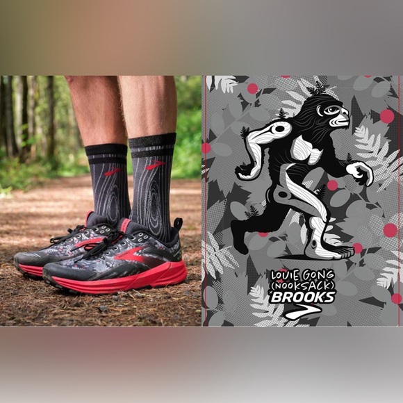 Brooks Other - Brooks cascadia 16 Black and Red Athletic Shoes